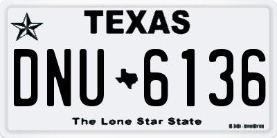 TX license plate DNU6136