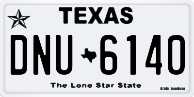 TX license plate DNU6140