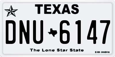 TX license plate DNU6147
