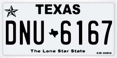 TX license plate DNU6167