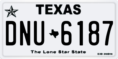 TX license plate DNU6187