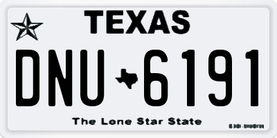 TX license plate DNU6191