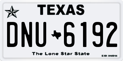 TX license plate DNU6192