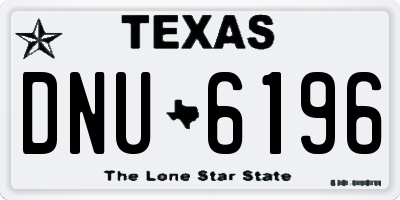 TX license plate DNU6196