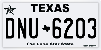 TX license plate DNU6203
