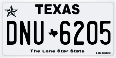 TX license plate DNU6205