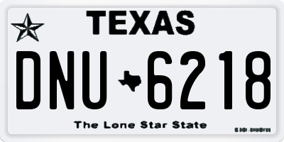 TX license plate DNU6218