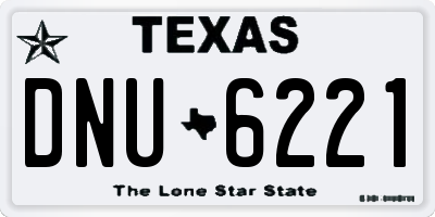 TX license plate DNU6221