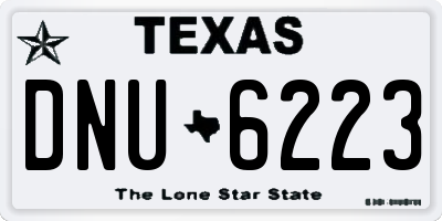 TX license plate DNU6223