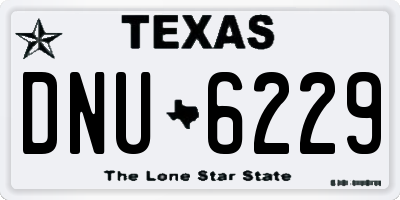 TX license plate DNU6229
