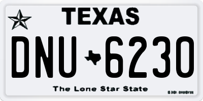 TX license plate DNU6230