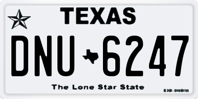 TX license plate DNU6247