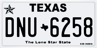 TX license plate DNU6258