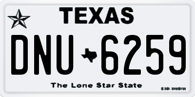 TX license plate DNU6259