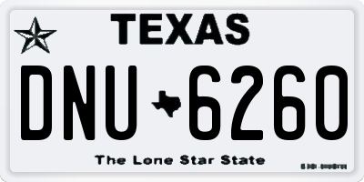 TX license plate DNU6260
