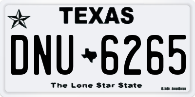 TX license plate DNU6265