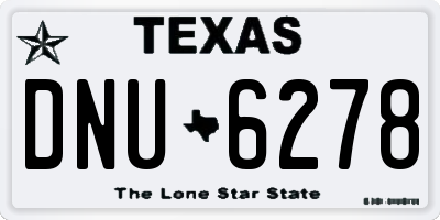 TX license plate DNU6278