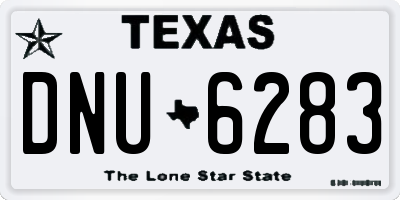 TX license plate DNU6283