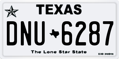 TX license plate DNU6287
