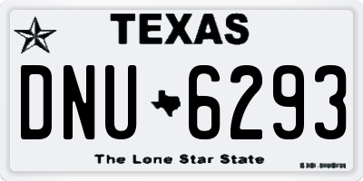 TX license plate DNU6293