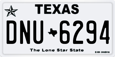 TX license plate DNU6294