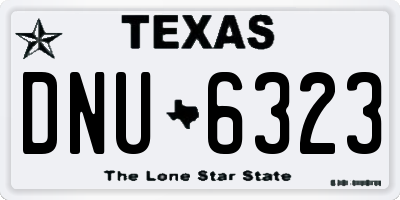 TX license plate DNU6323