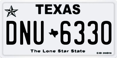 TX license plate DNU6330