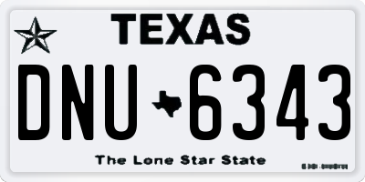 TX license plate DNU6343