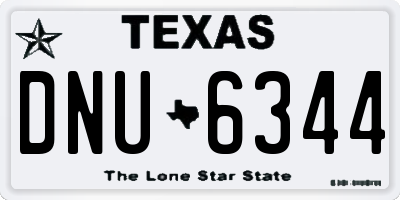 TX license plate DNU6344