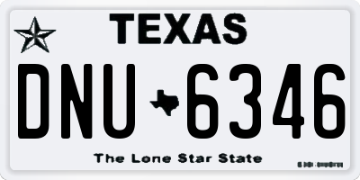 TX license plate DNU6346