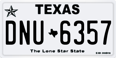 TX license plate DNU6357