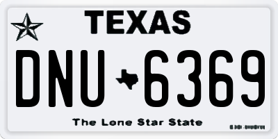 TX license plate DNU6369