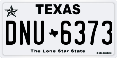 TX license plate DNU6373