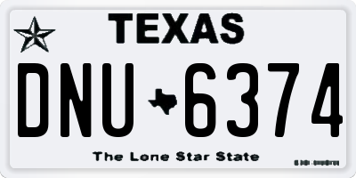 TX license plate DNU6374