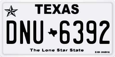 TX license plate DNU6392