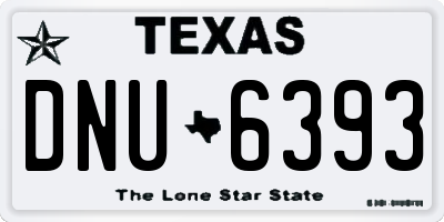 TX license plate DNU6393