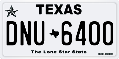 TX license plate DNU6400