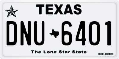 TX license plate DNU6401