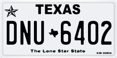TX license plate DNU6402