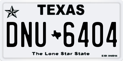 TX license plate DNU6404