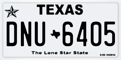 TX license plate DNU6405