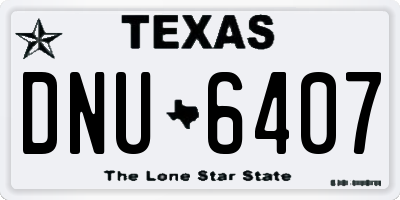 TX license plate DNU6407
