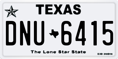 TX license plate DNU6415