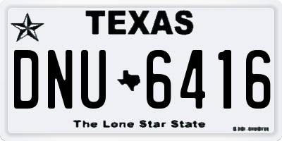 TX license plate DNU6416