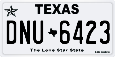 TX license plate DNU6423