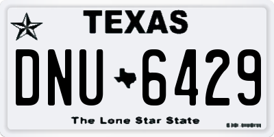 TX license plate DNU6429