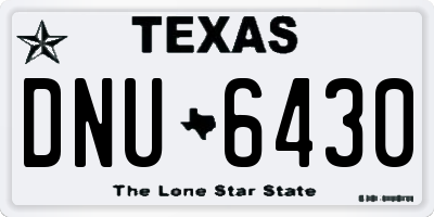 TX license plate DNU6430