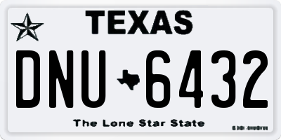 TX license plate DNU6432