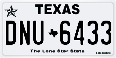 TX license plate DNU6433