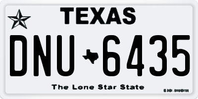 TX license plate DNU6435